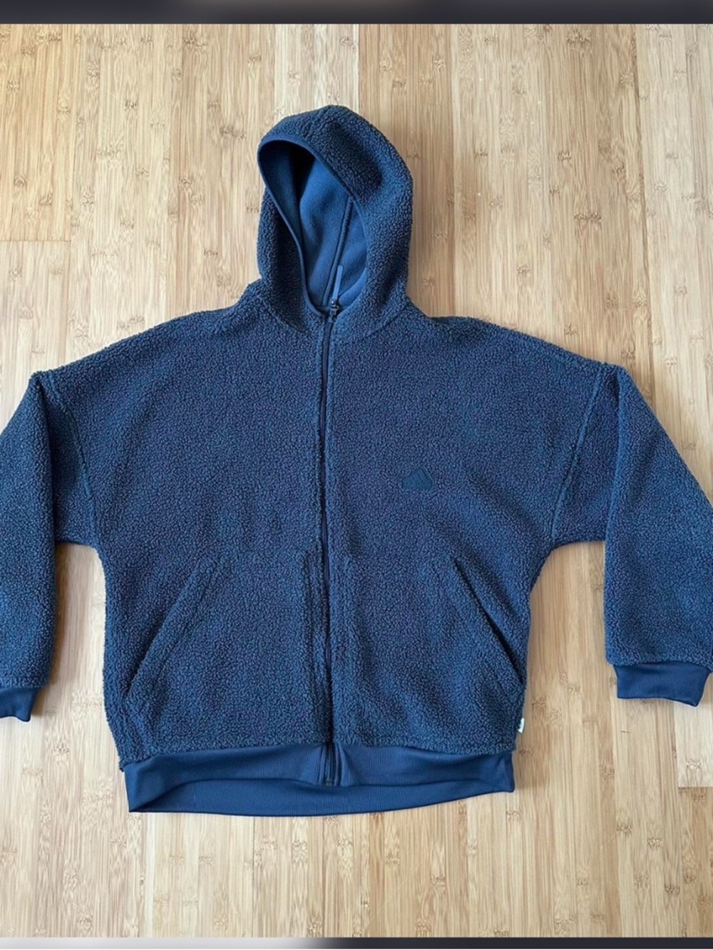 adidas Charcoal Gray Sherpa Pullover